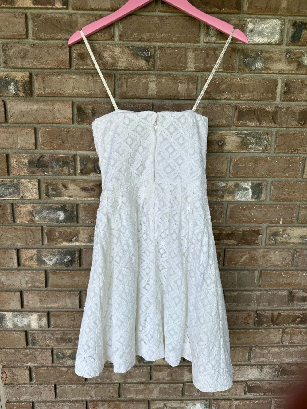 Lilly Pulitzer Womens Caitlin Strapless Lace Dress Ivory Zip Back, Size 2 - Picture 2 of 5